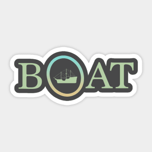 Boat Gradient Sticker